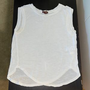 Plain white muscle tank